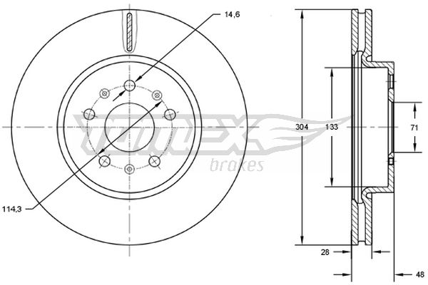 Brzdový kotúč TOMEX Brakes